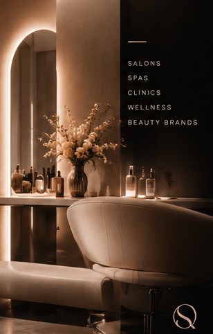 Warm contemporary luxury salon interior